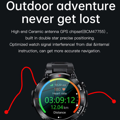 Wholesales Smart watch GPS Heart rate detection long battery life IP68 waterproof Men sports watches K37 smartwatch