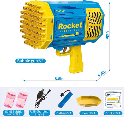 Bazooka Rocket Bubble Gun Machin 69 Holes