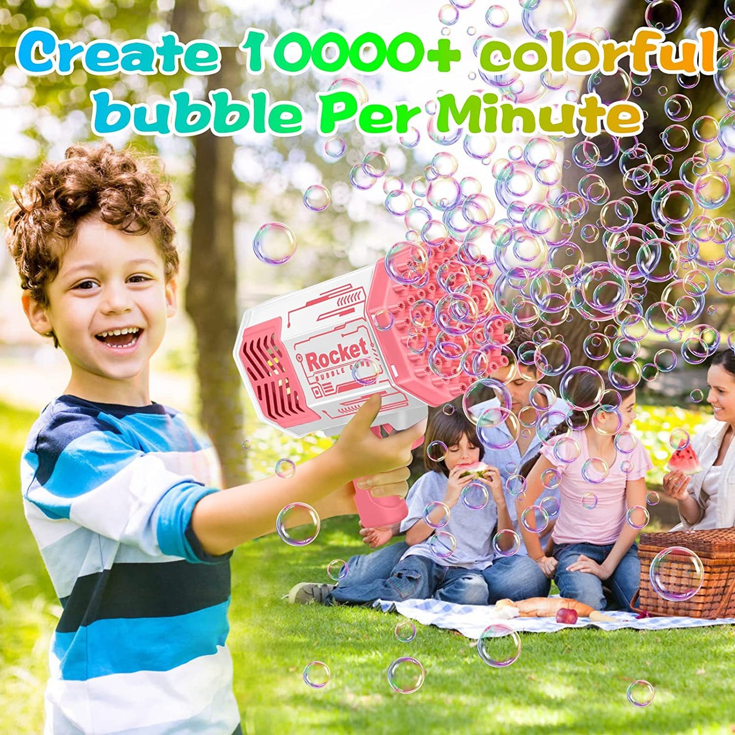 Bazooka Rocket Bubble Gun Machin 69 Holes